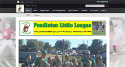 Desktop Screenshot of pendletonlittleleague.com